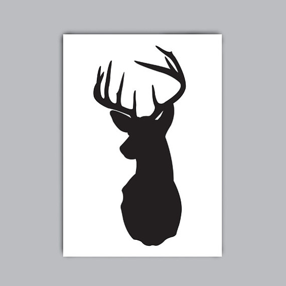 Items similar to Deer Head Silhouette Printable on Etsy