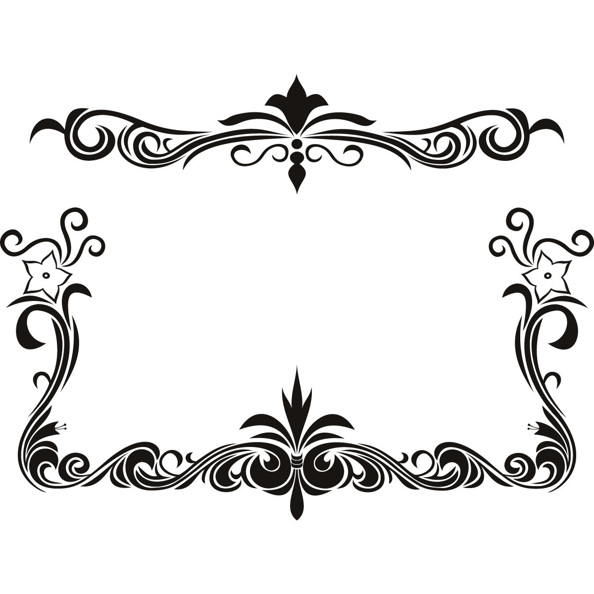 Flowers Border - Clipart library