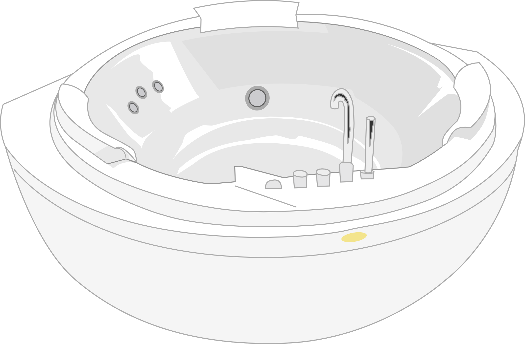 Corner Whirlpool Bathtub - Luxurious Soaking & Hydrotherapy Design