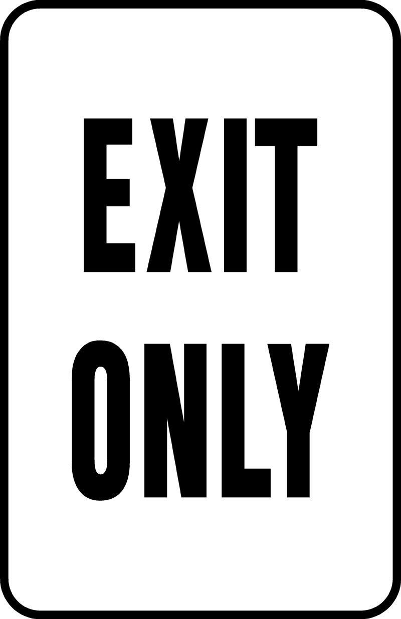 Images For  Black And White Road Signs