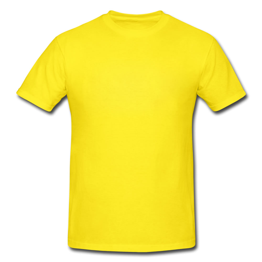 golden yellow t shirt template - Clip Art Library