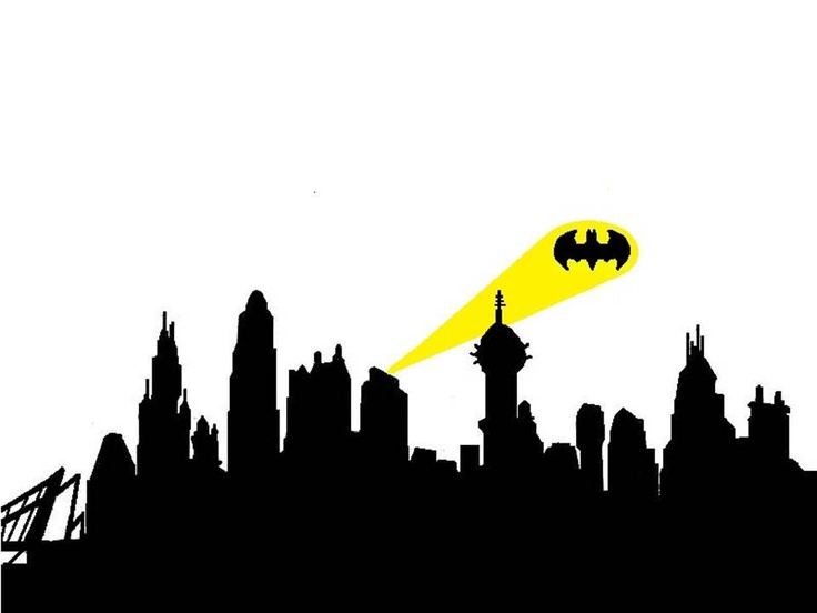 Batman Gotham City skyline large wall art | Silhouette | Clipart library