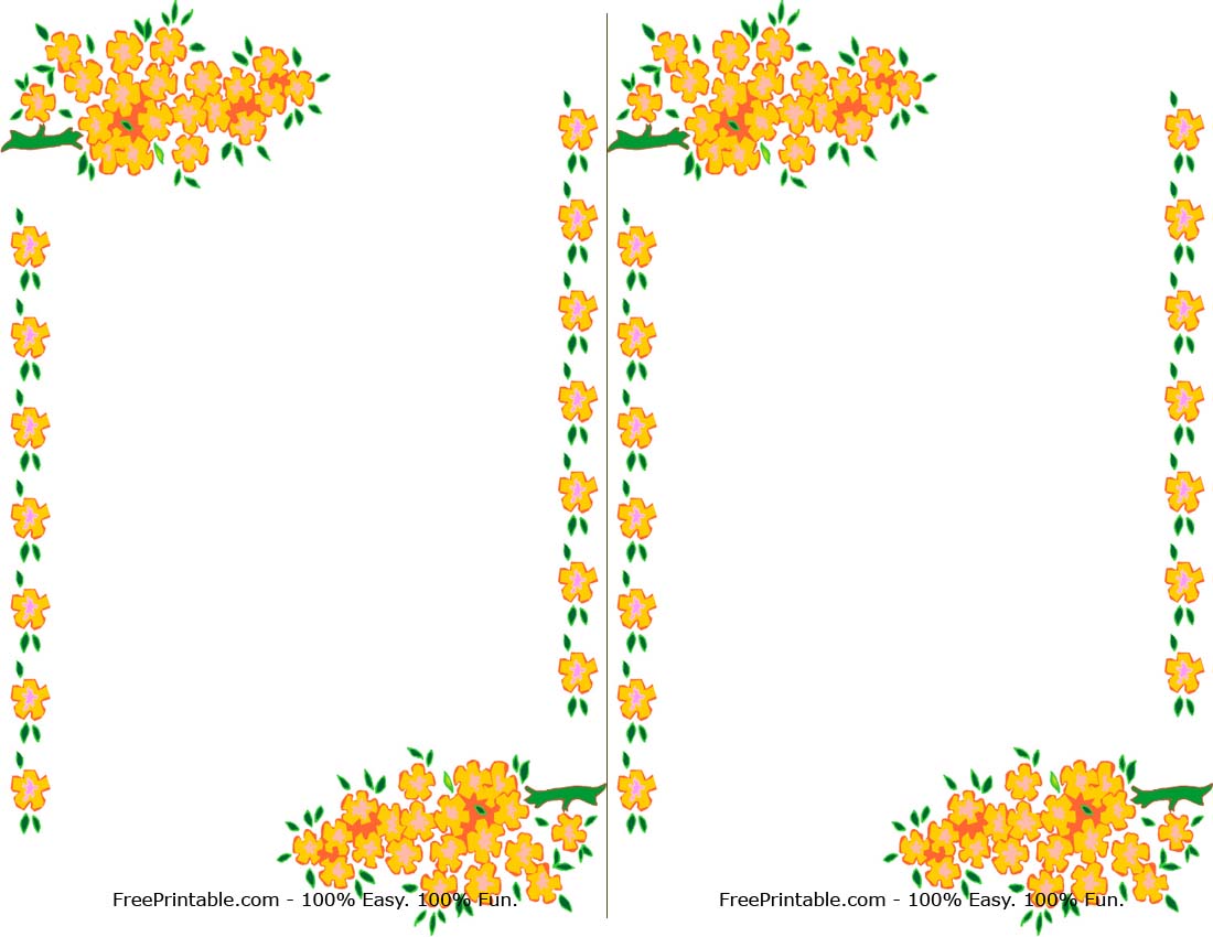 Free Free Printable Floral Borders And Frames, Download Free Free ...