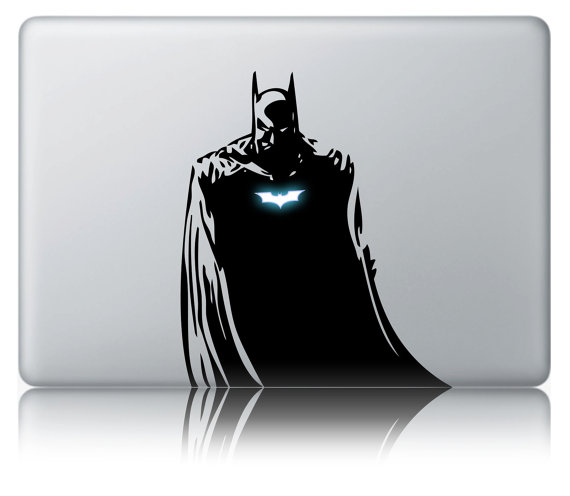 Batman Silhouette Glowing Bat Symbol Apple Macbook by iCollected