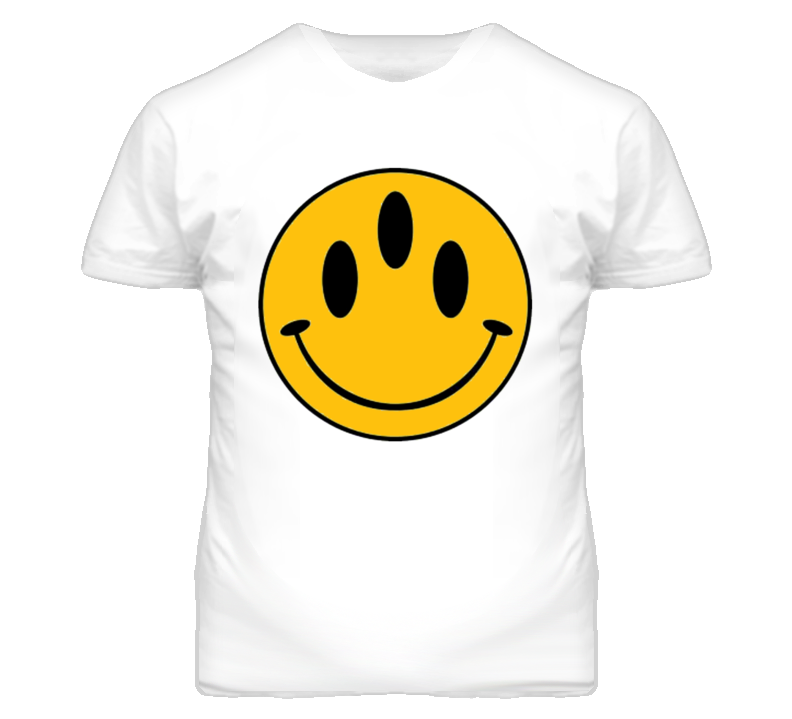 Three Eyed Smiley Face Graphic T Shirt - Clip Art Library