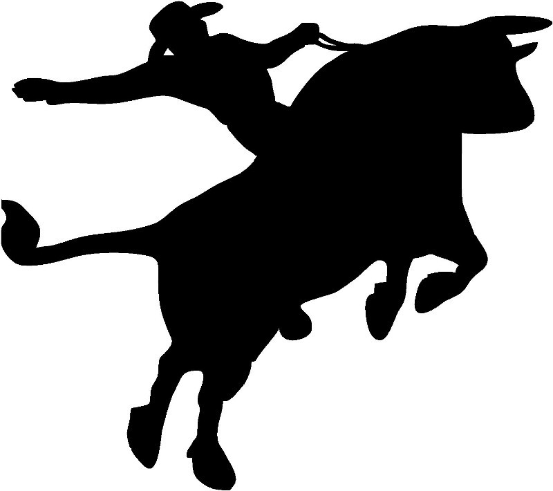 Cowboy Bull Rider Decal (