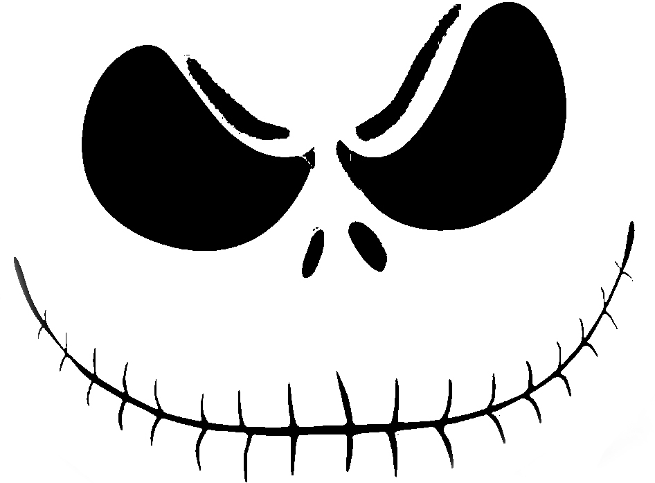 Printable Jack Skellington Face Clip Art Library