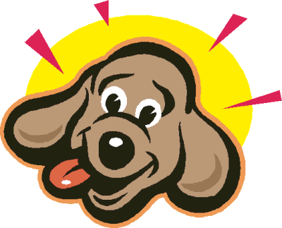 excited dog clip art