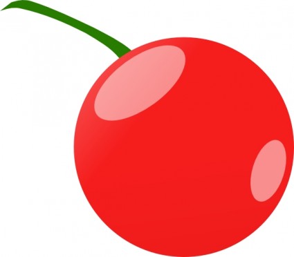 Red Cherry Illustration - Vibrant Fruit Graphic for Design & Web Use