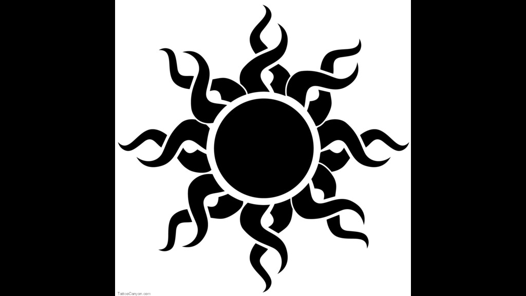Tribal Sun Tattoo Design Picture #