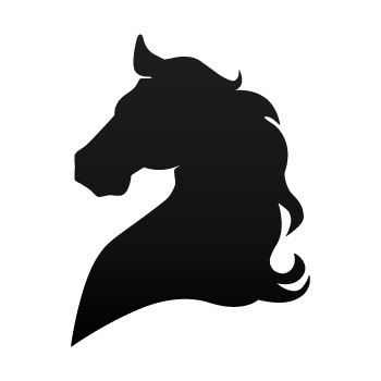 Horse Head Silhouette Icon - Elegant Vector Design for Equestrian Brands