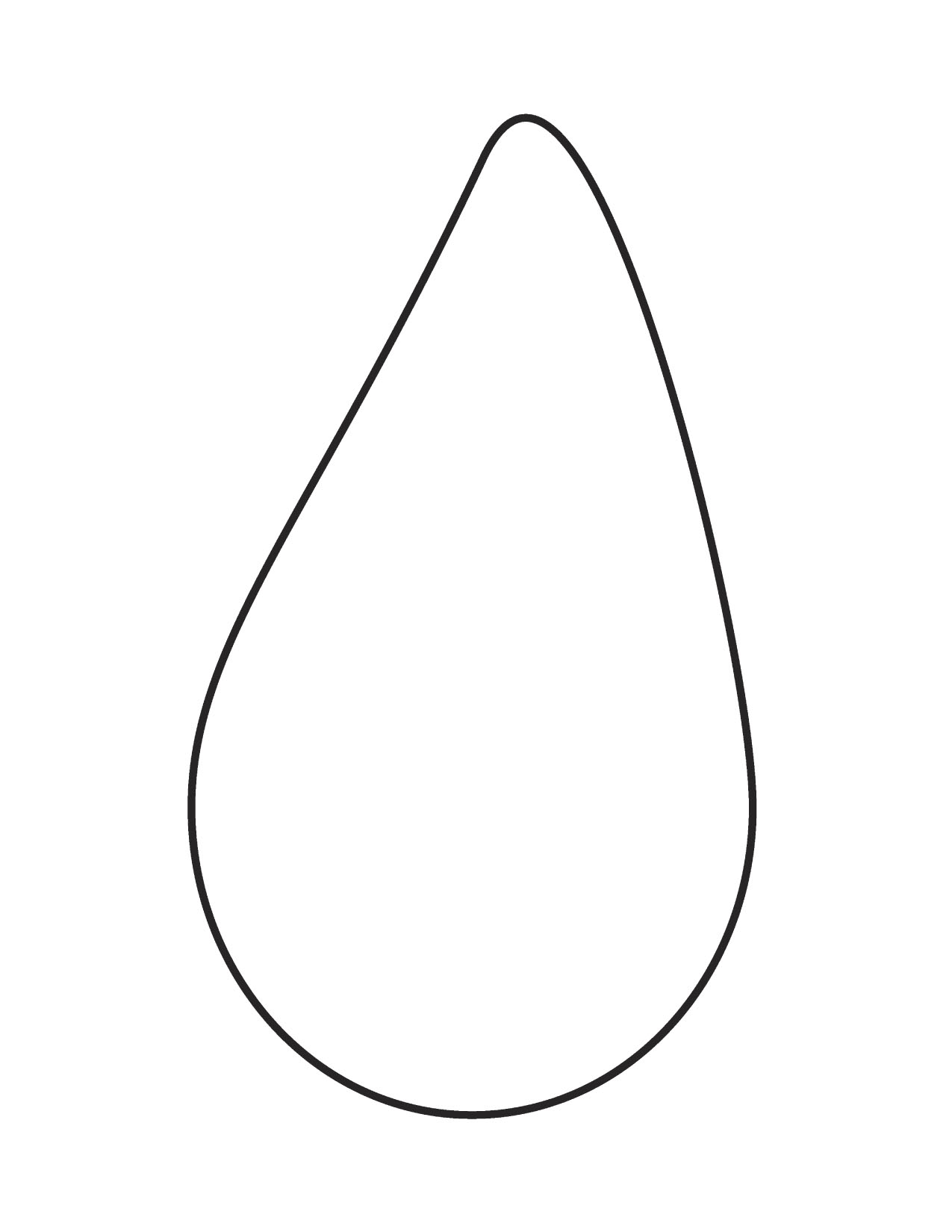 Raindrop Template Printable - Clipart library