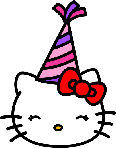 Hello Kitty With Balloons Png