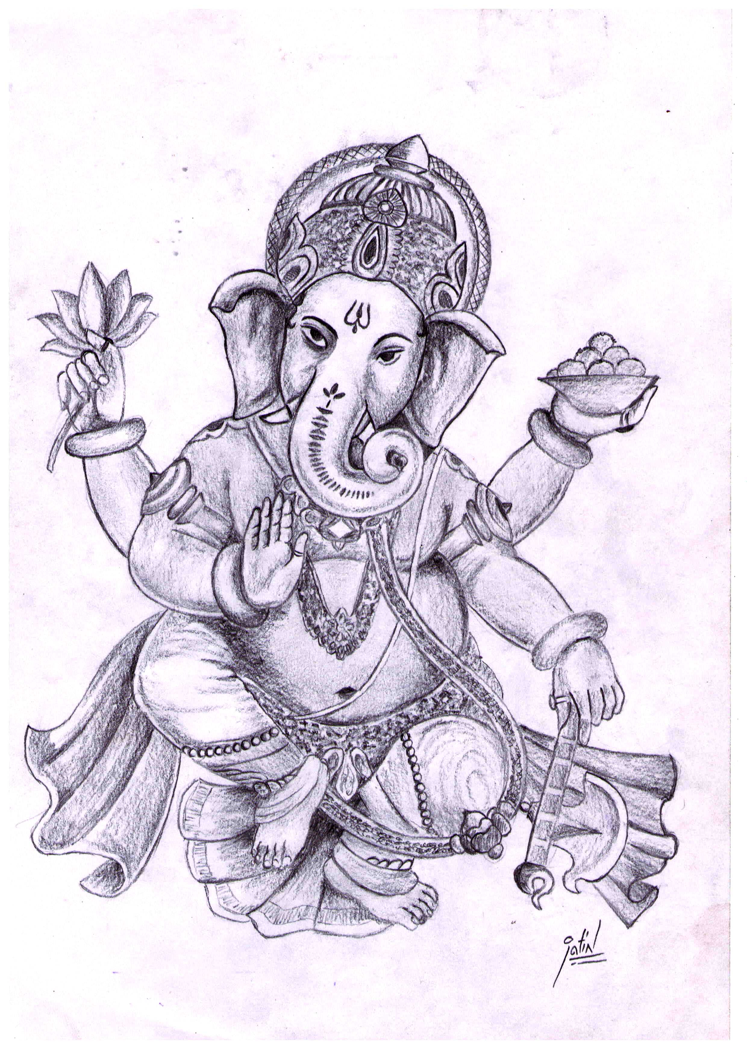 Lord Ganesha drawing vector vector de Stock | Adobe Stock-saigonsouth.com.vn
