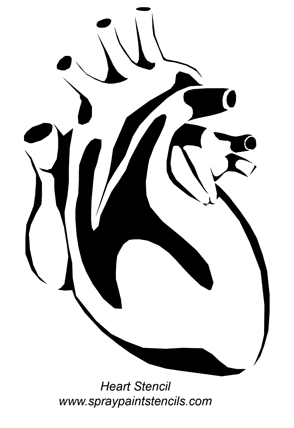 Anatomical Heart Stencil Download Pin On Faith Hope Love