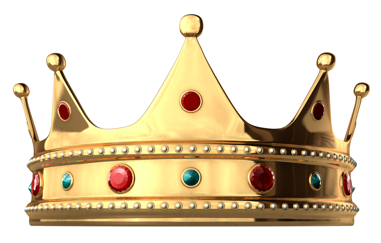 Gold Crown with Diamonds PNG Clipart