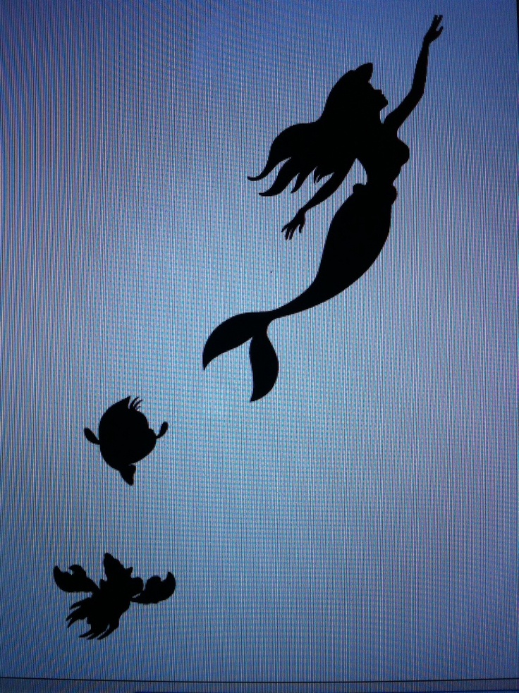 ariel and eric silhouette tattoo