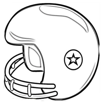 Classic Football Helmet Illustration - Free Line Art for Sports Design