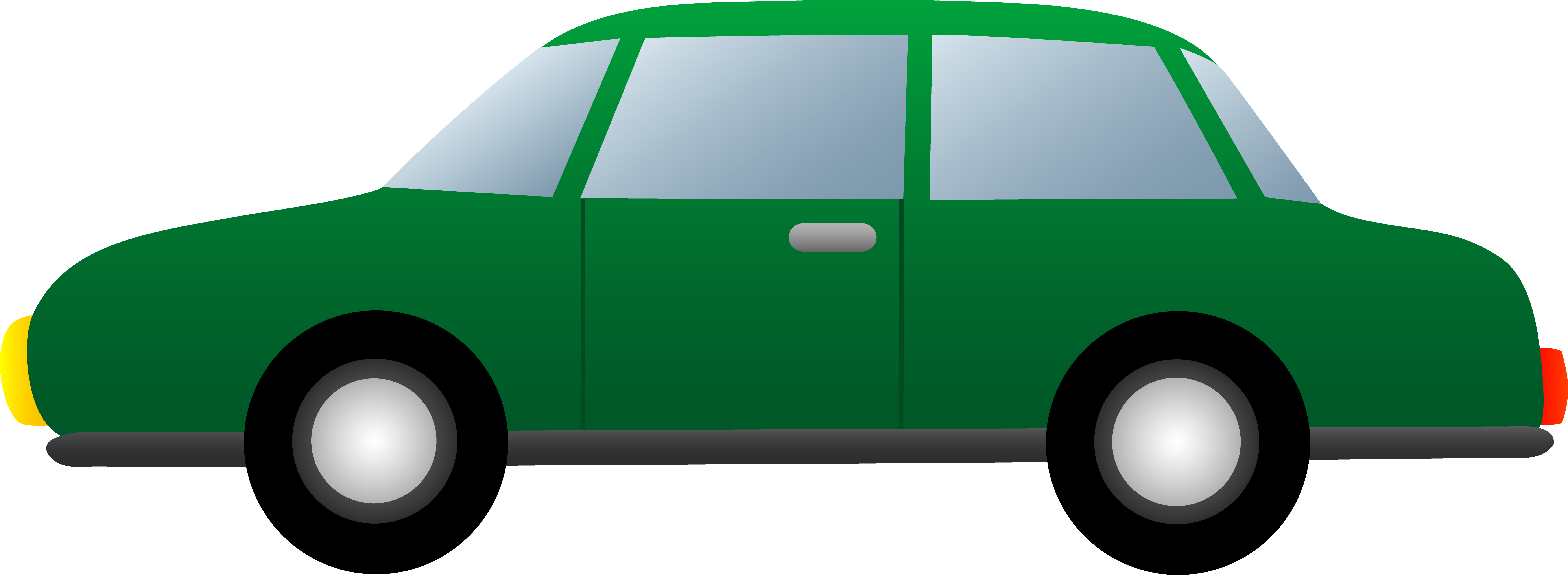 Simple Green Car - Free Clip Art