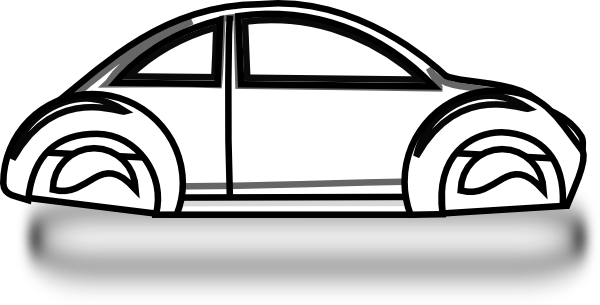 Beetle Car Outline clip art - vector clip art online, royalty free 