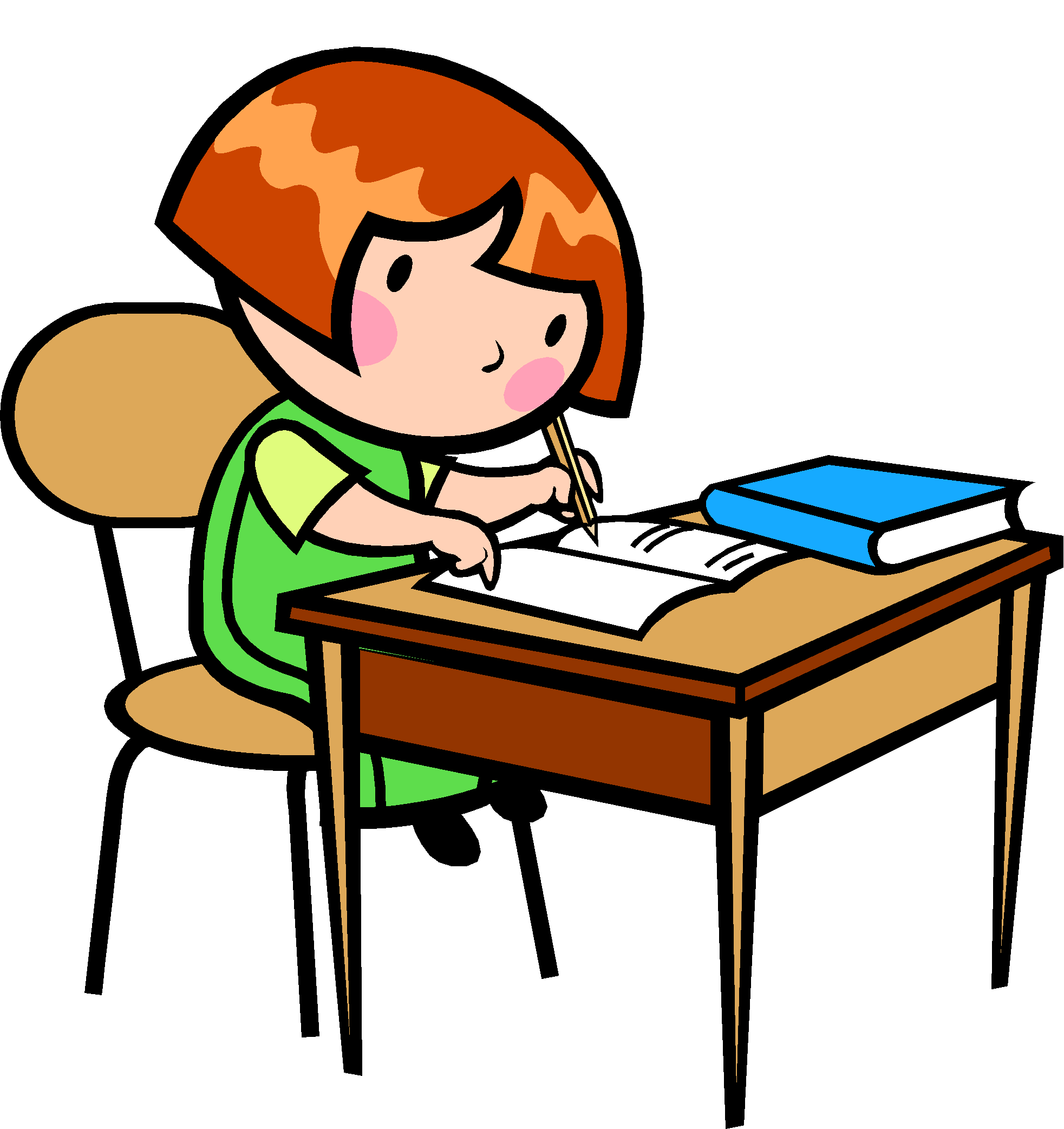 Kid Writing Clipart - Gallery