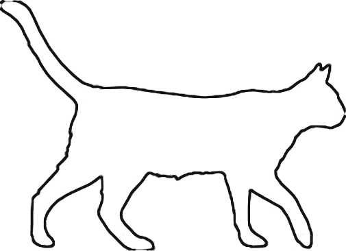 Cat Outlines Free Printable Cat Outline Templates