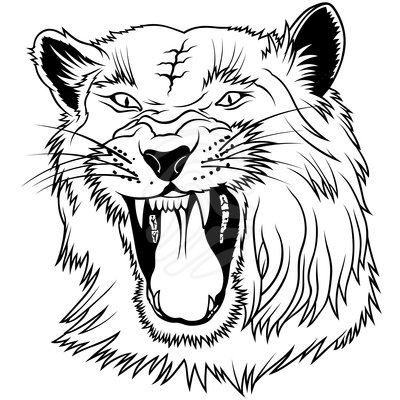 Roaring Lion Illustration - Bold Wildlife Art for Design & Print