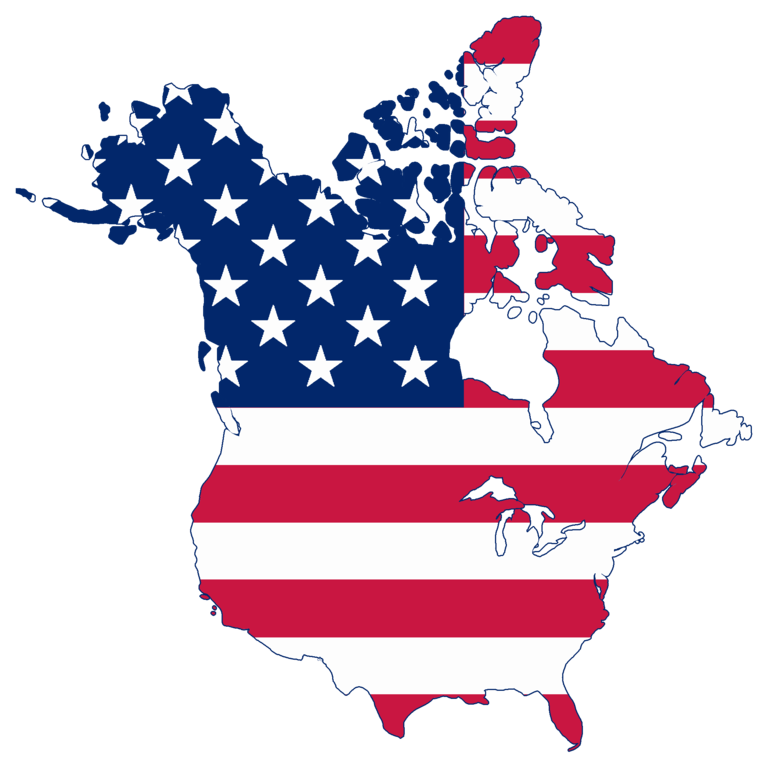 File:Flag map of Canada and United States (American Flag).png 