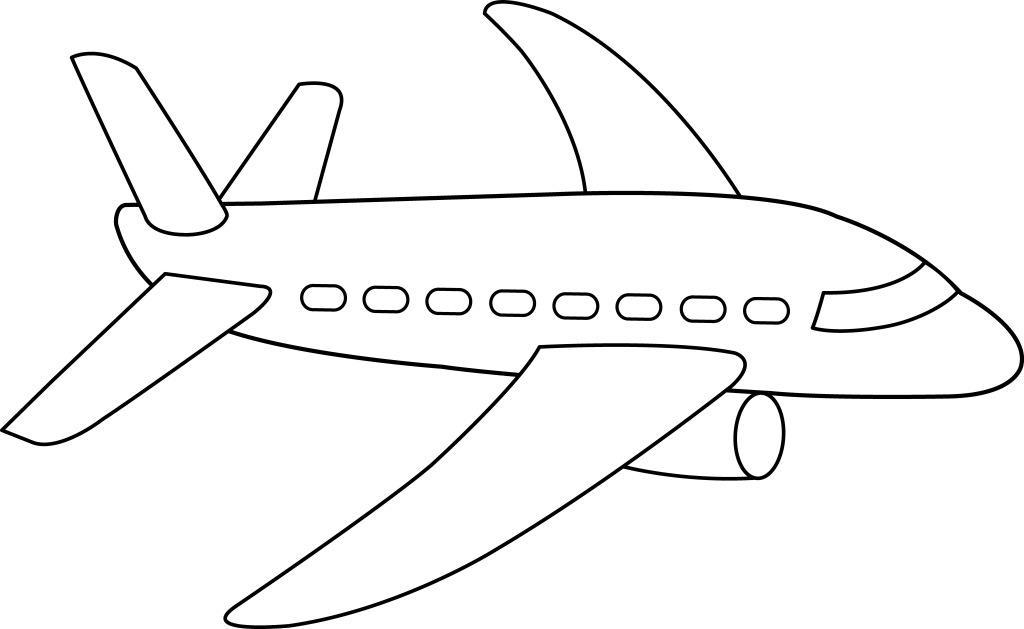 Hand drawn sketch of aircraft in black isolated Vector Image