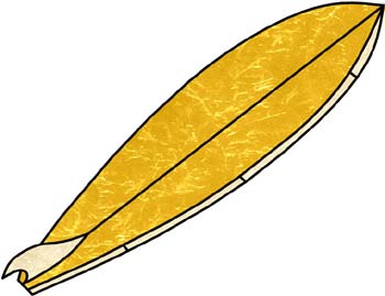 Classic Yellow Surfboard Illustration - Vintage Surf Culture Art