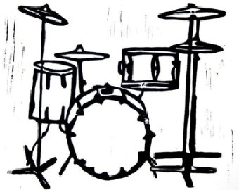 Drum Set Black And White | Clipart library - Free Clipart Images