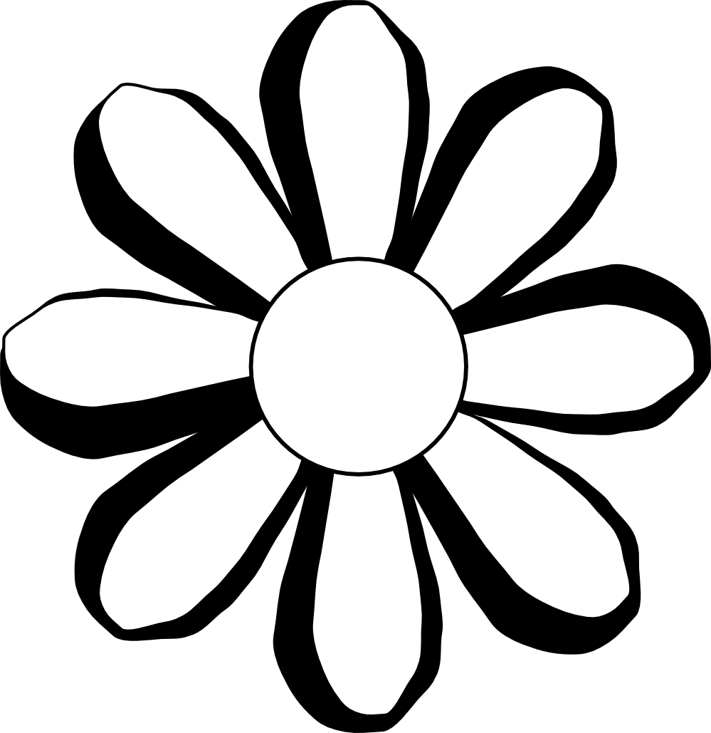 Flower Images Black And White - Clipart library