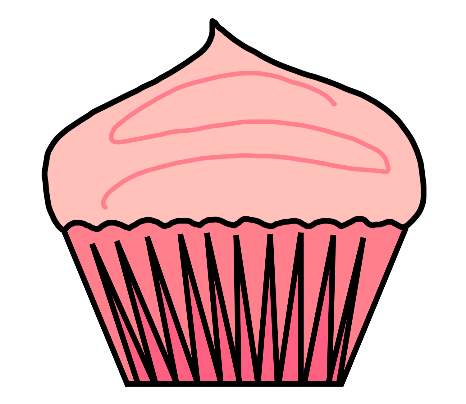 Cupcake Clip Art Outline | Clipart library - Free Clipart Images