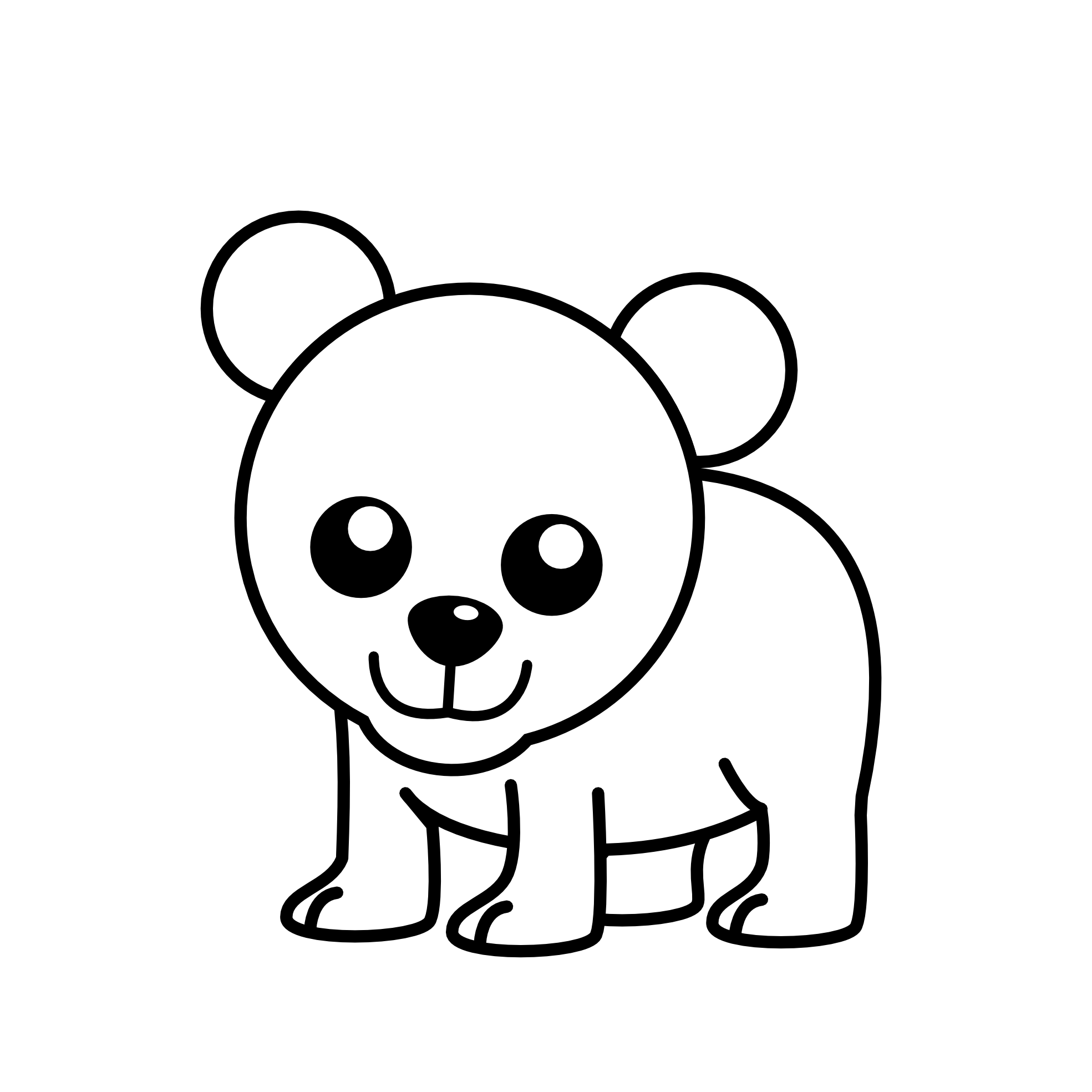 Cute Bear Drawing Easy Clip Art Library