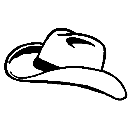Cowboy Hat Wall Decal - Custom Wall Graphics - Clipart library 