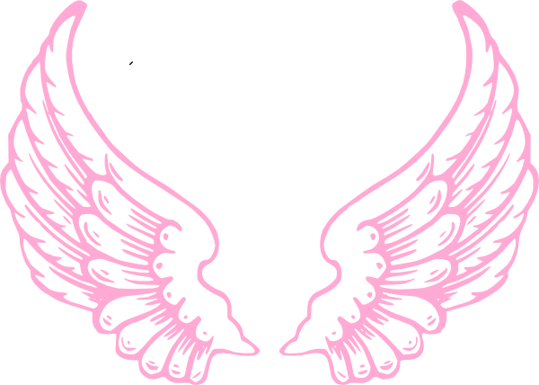 Pink Angel Wings clip art - vector clip art online, royalty free 