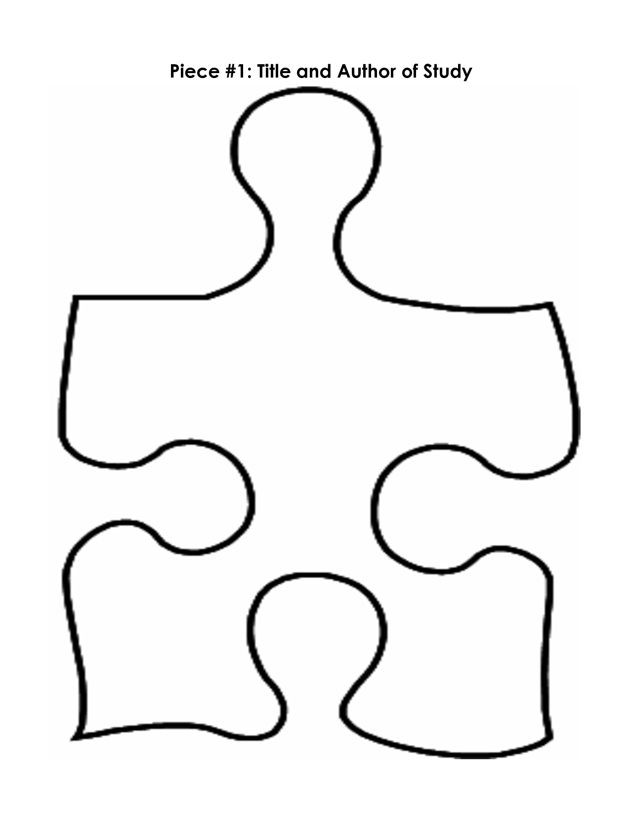 Printable Puzzle Piece Template  Puzzle piece template, Puzzle piece  crafts, Puzzle pieces