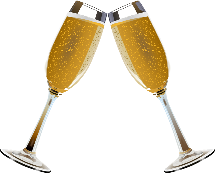 Champagne Glasses Toasting Clipart - Clipart library