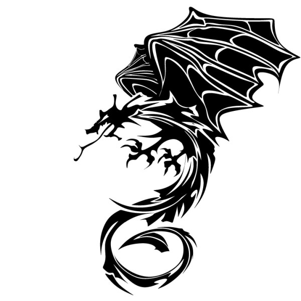 Silhouette Dragon - Clipart library