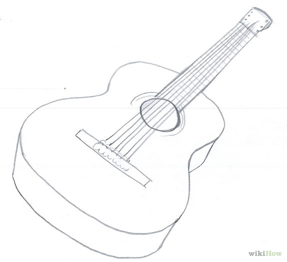 Acoustic Classic Guitar Sketch Stock Vector - Illustration of wooden,  classical: 17712637