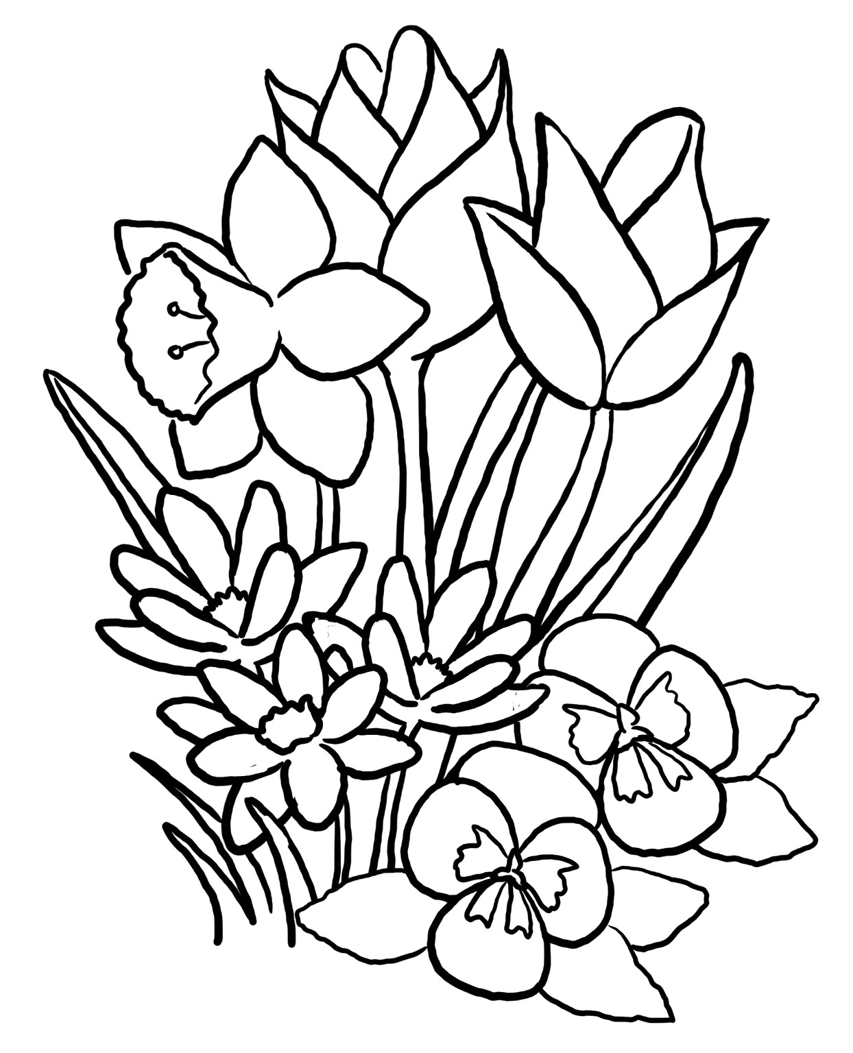 Free Spring Coloring Pages, Download Free Spring Coloring Pages png ...