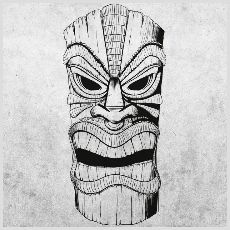 Tiki mask longboard | tiki | Clipart library