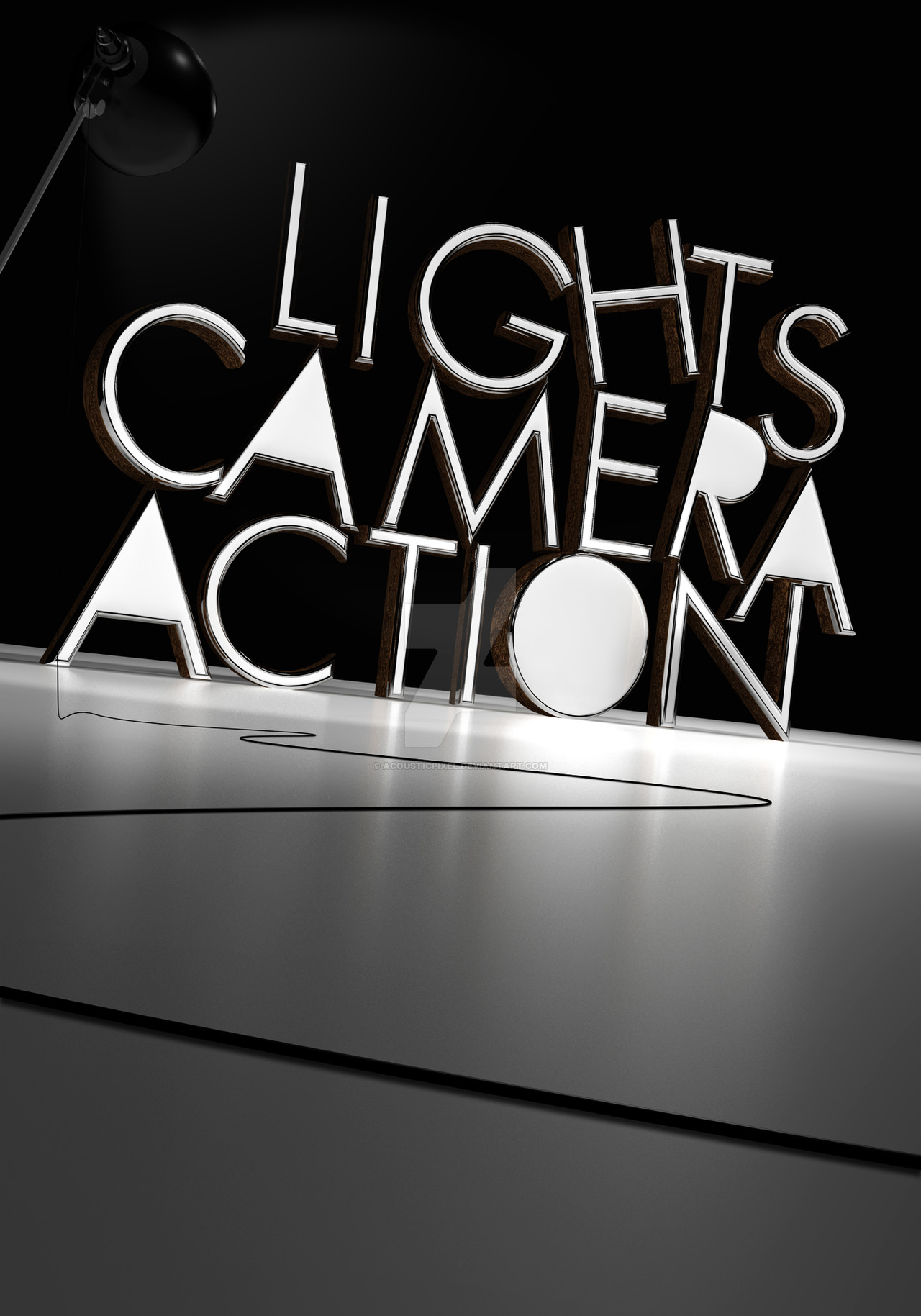 lights camera action background