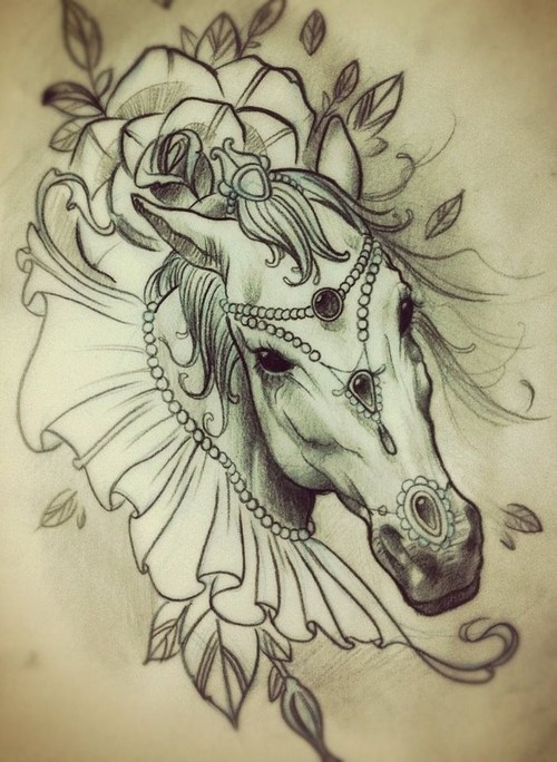 Neo Traditional Horse Tattoo  Adrian Dominic  Vic Market Tattoo