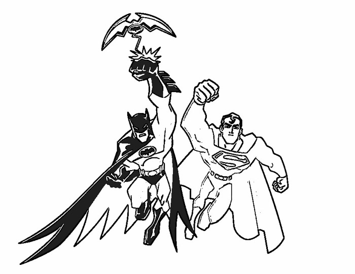 superman batman coloring pages - Clip Art Library