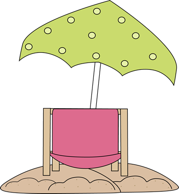 Beach Chair Under Beach Umbrella Clip Art - Beach Chair Under 