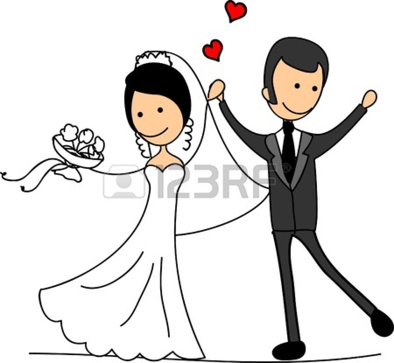 Bride And Groom Clipart Black And White | Clipart library - Free 