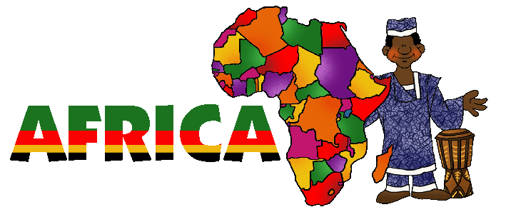 Africa Map and Cultural Representation - Educational Illustration