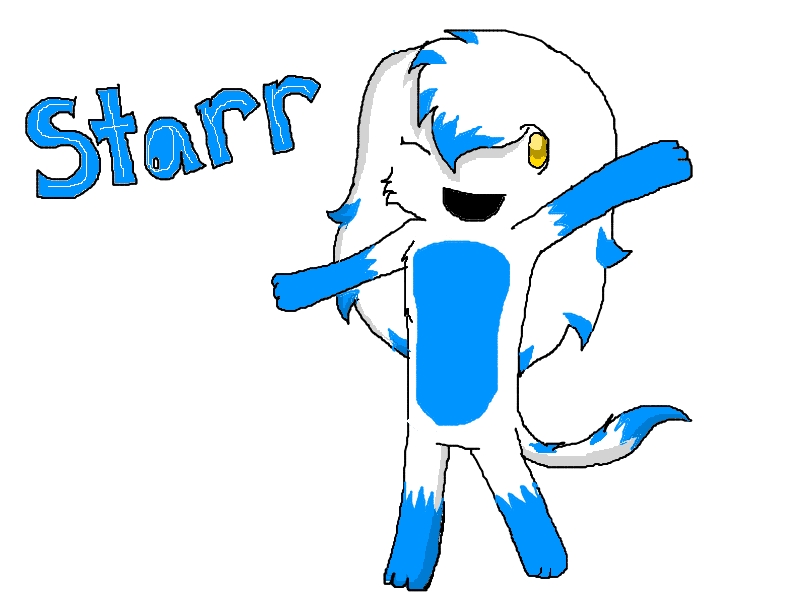Starr - Friendly Blue-and-White Anthropomorphic Character Design