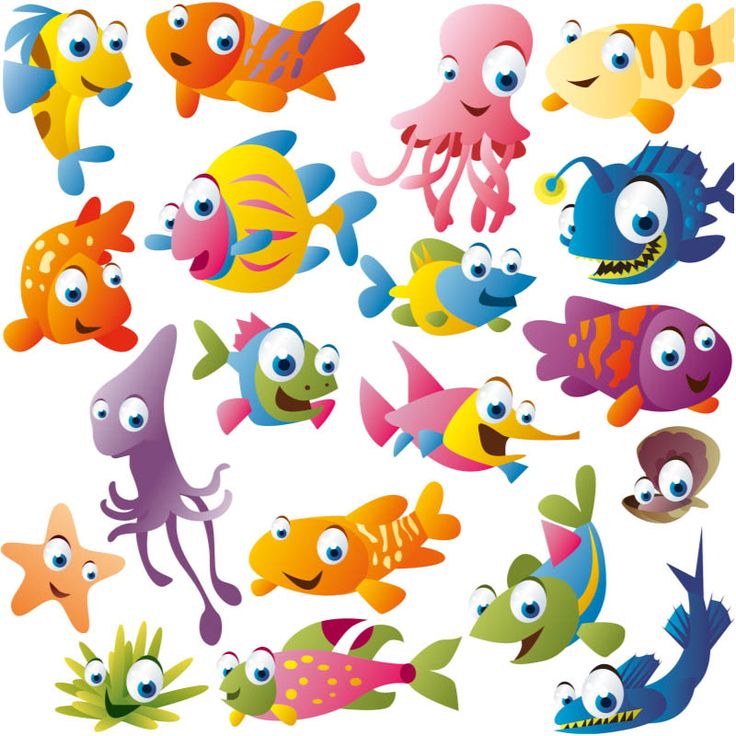 Funny cartoon fish vector | Clipart - animals/bugs | Clipart library